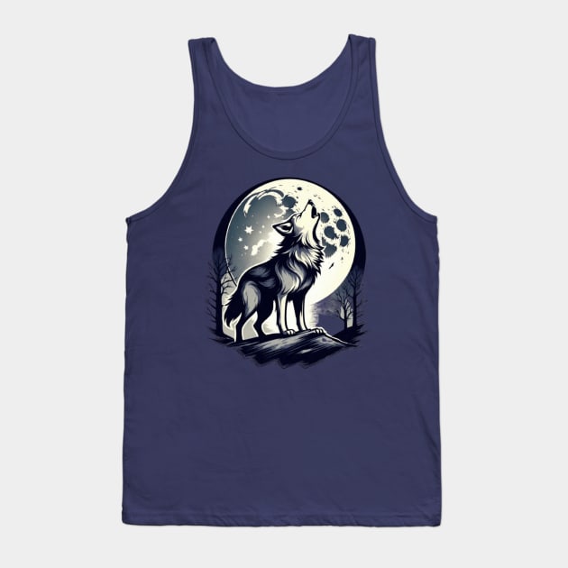 Howling wolf gift ideas Tank Top by WeLoveAnimals